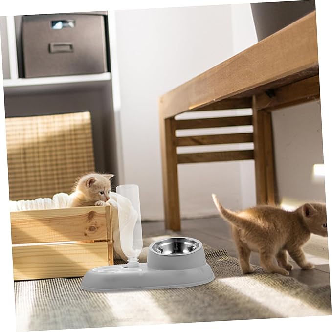 Automatic Feeder Multi-Function Food Bowl Transparent Water Container for Easy Monitoring Pet Supply for Home Use and Healthy Growth