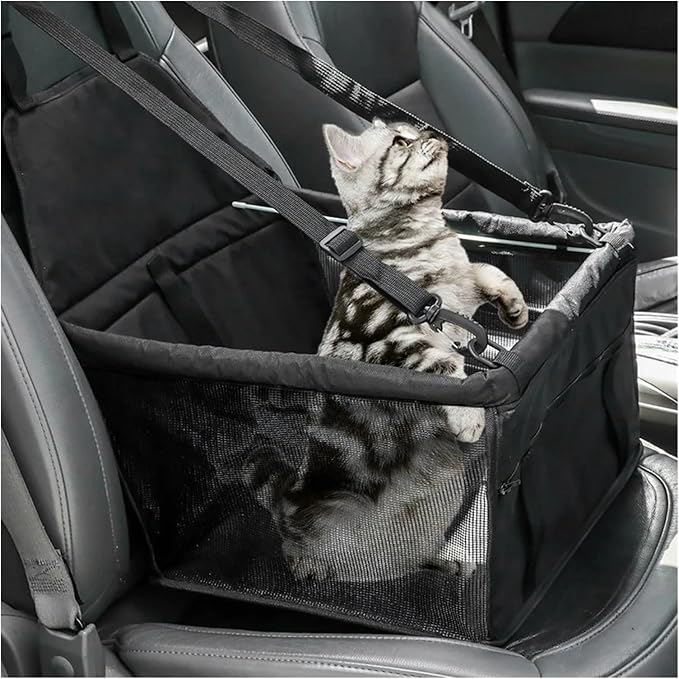 Pet Car Seat Waterproof Foldable Travel Pet Dog Seat Cat Dog Travel Bag Pet Car Ride Supplies(Blue)