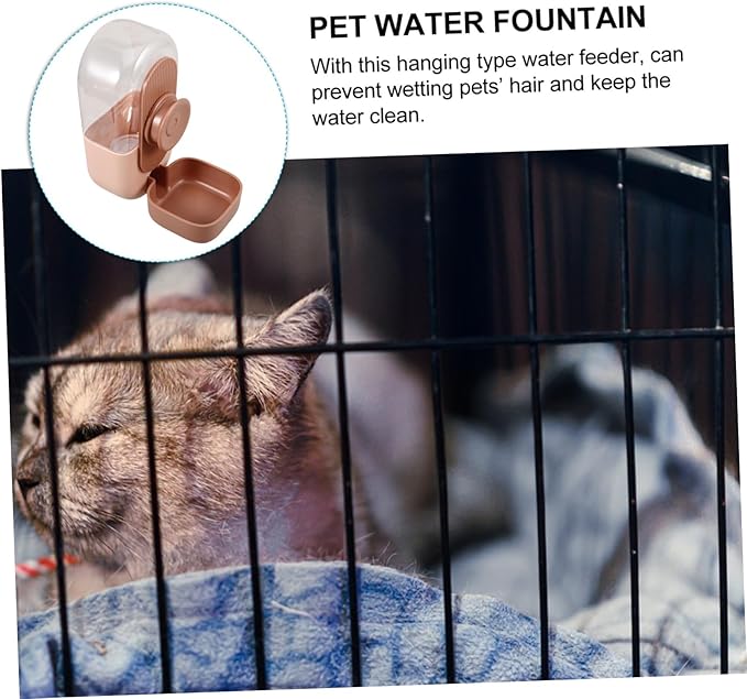 Hanging Pet Water Dispenser Automatic Feeder for Cats and Dogs Compact Design for Cage Use Easy to Install and for Indoor Pets and Animals