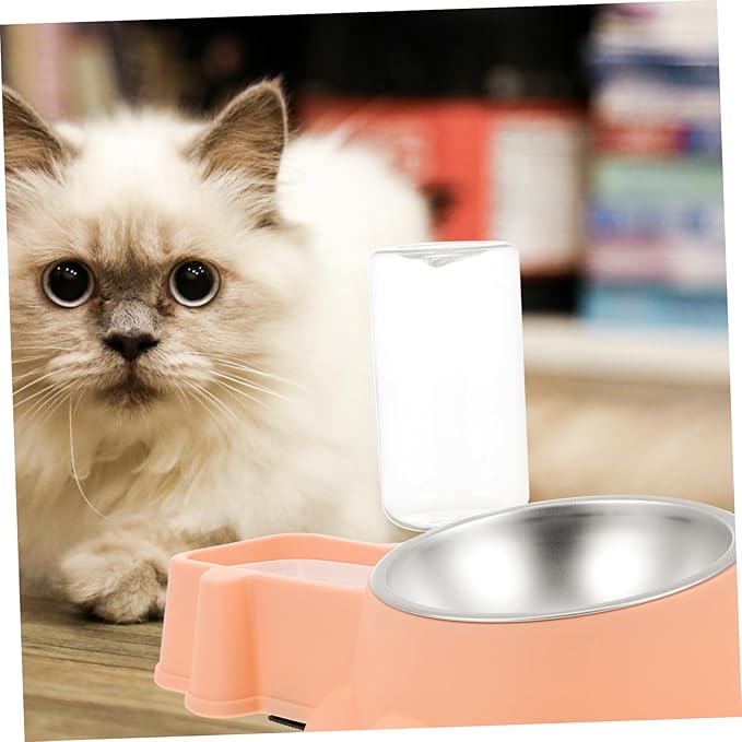 Happyyami Automatic Pet Feeding Bowl Water Dispenser and Cats Stylish Functional Pet Food and Water Container