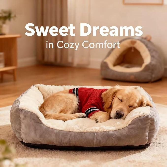 Small/Medium Dog Sweater, Warm Dog Winter Coat w/Sleeves, Comfortable High Neck & Leash Hole, Premium Dog Clothes for Golden Retriever-Best for Holidays, Daily Walks XXL Bright Red