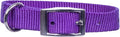 Jeffers Pet Solid Nylon Dog Collars, Purple, 5/8" W x 18" L – Adjustable, Durable & Safe for Dogs, Lightweight & Double Ply Design, Stylish Pet Accessories - Perfect for Training, Walking & Tracker