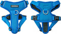 DJANGO Tahoe No Pull Dog Harness – Escape-Proof Dog Harness for Small & Medium with Front & Back Clips for Everyday Use – Adjustable, Padded, Reflective, Secure Fit, Easy On/Off – Alpine Blue, Medium