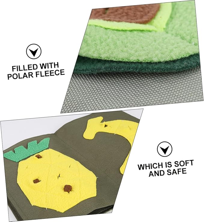 Kisangel Puppy Training Book Interactive Dog Feeding Blanket -Resistant Material Pet Nose Work Toy Safe Odorless