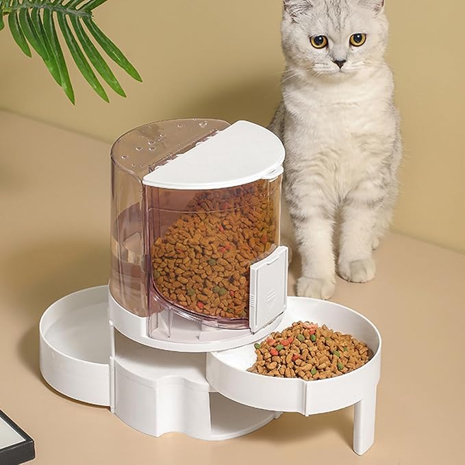 Automatic Pet Feeder Pet Automatic Feeder Water Dispenser Food Container Large Capacity Dog Feeding Bowl Water Dispenser for Small Cats Dogs