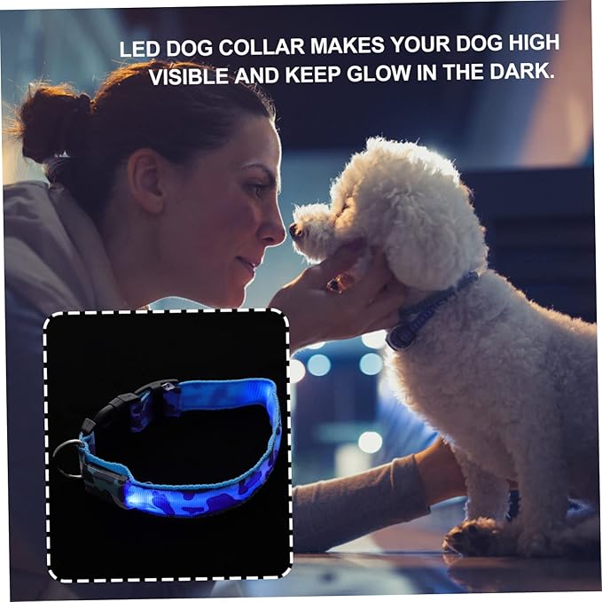 Luminous LED Dog Collar for Pets Durable Glowing Pet Collar for Nighttime Safety Rechargeable and Comfortable Design