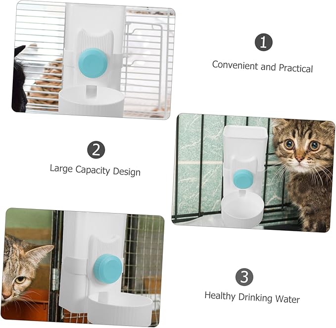 BESPORTBLE Automatic Pet Water Feeder Hanging Water Dispenser for Dogs Cats Leak Design Lightweight Safe Material for Cage Use Convenient Pet Supply