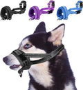 SlowTon Soft Dog Muzzle, Adjustable Padded Nylon Muzzle for Large Medium Dogs Anti Chewing Barking Biting, Allow Dog Pant & Drink (Black, M)