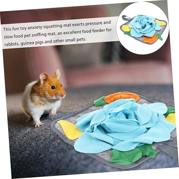 Bunny Toy Rabbit Snuffle Mat Interactive Nose Work Pad Polar Fleece Easy to Clean