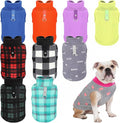 Reginary 10 Pack X-Large Dog Sweaters Fleece Pet Dog Clothes with Leash Ring Soft Warm Winter Puppy Plaid Shirt(Stylish)