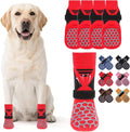 KOOLTAIL Dog Socks for Hot/Cold Pavement, Breathable & Warm Dog Socks to Prevent Licking Paws, Non Slip Pet Boots & Paw Protectors for Hardwood Floor,Grippy Shoes for Large Senior Dogs