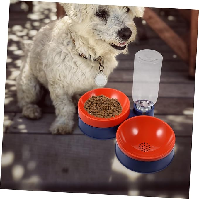 BESPORTBLE Automatic Pet Feeder and Water Bowl for Cats and Dogs Dual Compartment Design for Food and Water Lightweight Deep Sea for Hydration and Nutrition