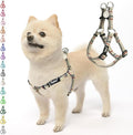 PUPTECK No Pull Dog Harness Soft Adjustable Basic Nylon Step in Puppy Vest Outdoor Walking with ID Tag, Plaid Beige, XS