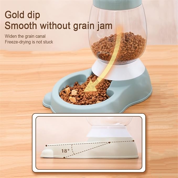 Automatic Pet Water Dispenser & Feeder, 3.8L Large Capacity Water Fountain for Dogs & Cats