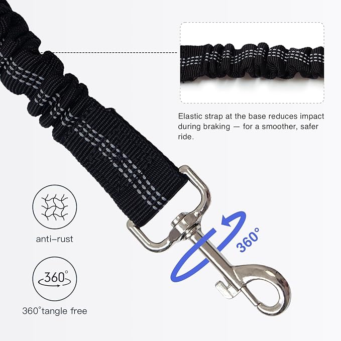 Pet Car Booster Seat for Small Dogs & Cats up to 25 lbs – Plaid Travel Seat with Safety Leash, Adjustable Straps, Non-Slip Base, 2-in-1 Convertible Bed, Detachable & Washable (Blue Plaid)
