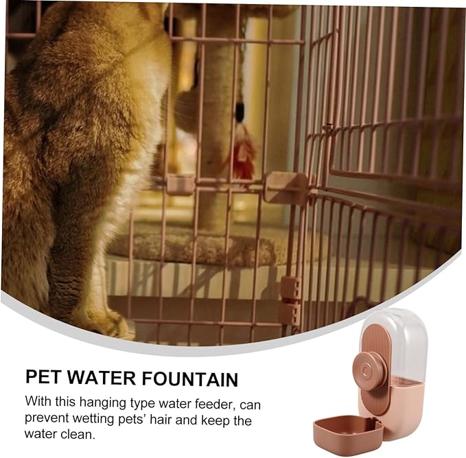 POPETPOP Hanging Pet Water Dispenser for Dogs and Cats Automatic Water Feeding Device Easy to Install for Cages and Crates
