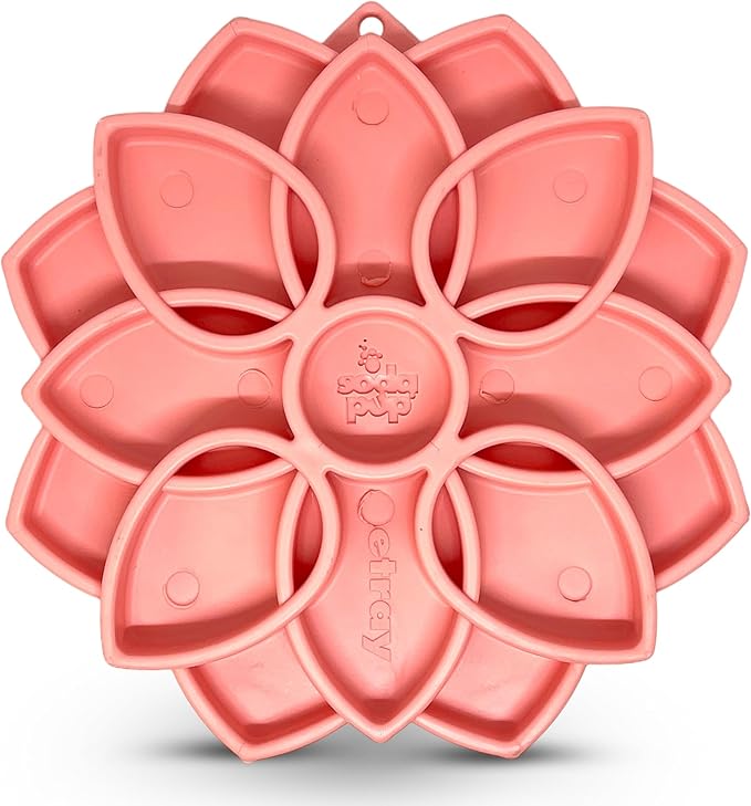 SodaPup Mandala Softie eTray –Durable Enrichment Feeder Made in USA, Non-Toxic, Pet-Safe, Food Safe Rubber for Mental Stimulation, Avoiding Overfeeding, Fresh Breath, Digestive Health, Calming, & More