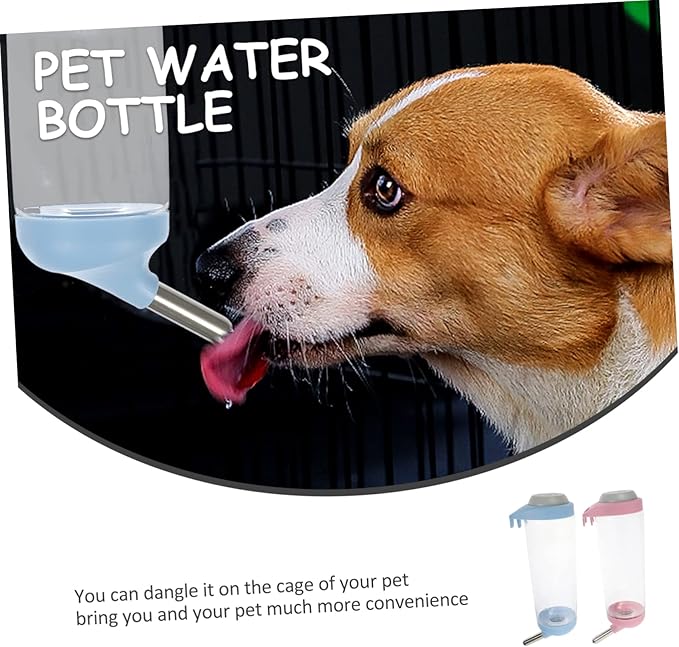 Toyvian 2PCS Automatic PET Water Feeder Automatic Ball Design Dog Water Dispenser Cat and Small Animal Bottle Stand for Rabbits and Pets