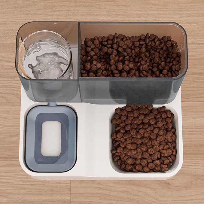 Pet Feeder Pet Automatic Feeder Fully Enclosed Drinking Water and Feeding Integrated Machine Three Colors Optional Compatible with Cats and Dogs Pets Supplies(Pink)