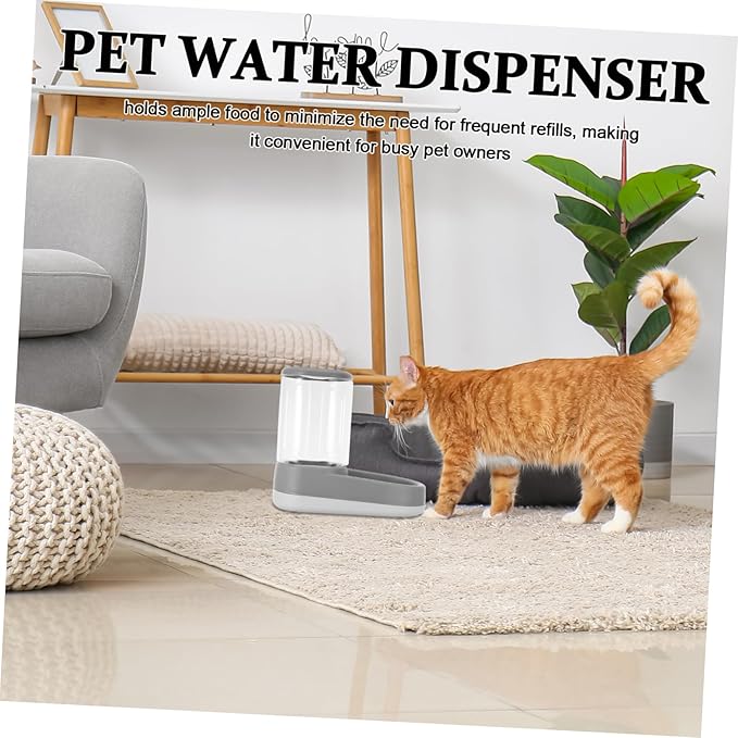 MERRYHAPY Automatic Dog Food Dispenser Capacity Gravity Feeder Cat Water Bowl Timed Feeding for Pet