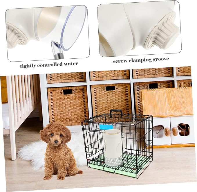 Happyyami Dog Automatic Water Dispenser Pet Hanging Water Feeder Material No Odor for Dogs Pets Keeps Home Dry
