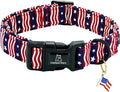 Lionheart glory American Flag Dog Collar-4 of July Patriotic Independence Day Dog Collar Heavy Duty Adjustable Dog Collars for Small Dogs Pet Gift Summer Collars
