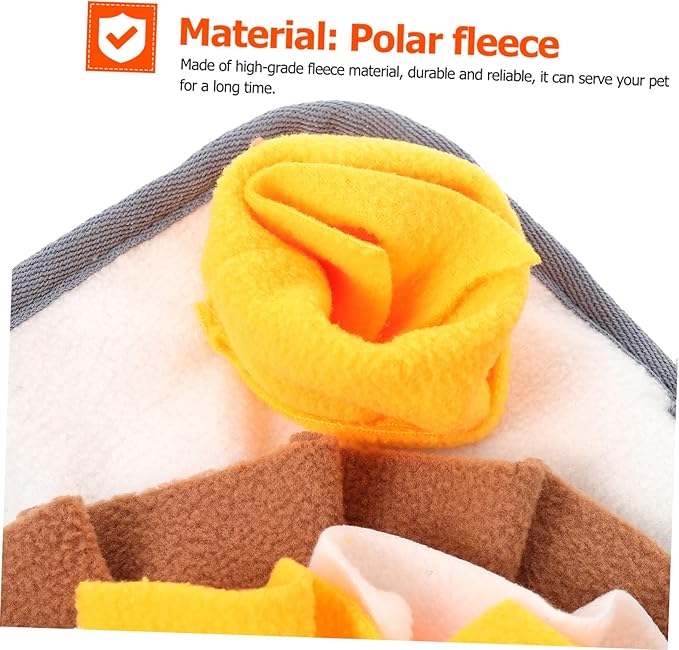 Totority Small Pet Snuffle Mat for and Hamsters Nose Work Feeding Pad for Sniffing Training Prevents Obesity Stimulates Foraging Instincts Non- Design White and Orange