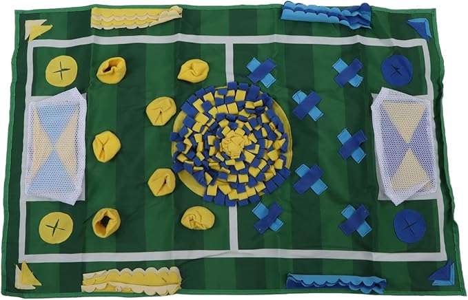 Dog Snuffle Mat, Interactive Sniffing Nose Work Toy for Pets, Grass Green Polyester Feeding and Brain Game Pad, 39.4 x 25.6 Inches