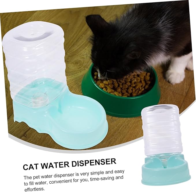 VANZACK Automatic Cat Water Fountain Cat Feeder Pet Feeder Dispenser for Dogs Bowl Easy to Clean