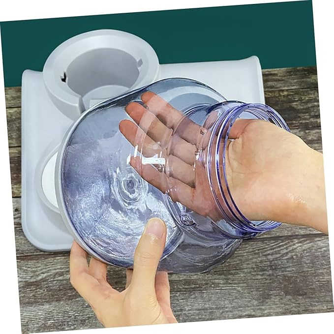 1pc Automatic Pet Feeder Water Bowl for Dogs and Cats Capacity Easy to Automatic Water Refill Convenient Design for Pet Drinking and Eating Grey Color