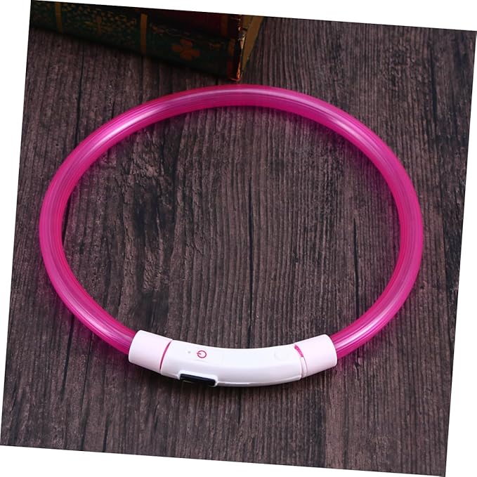 Glowing Pet Collar Led Flashing Night Dog Collar USB Rechargeable Light Modes Safe for