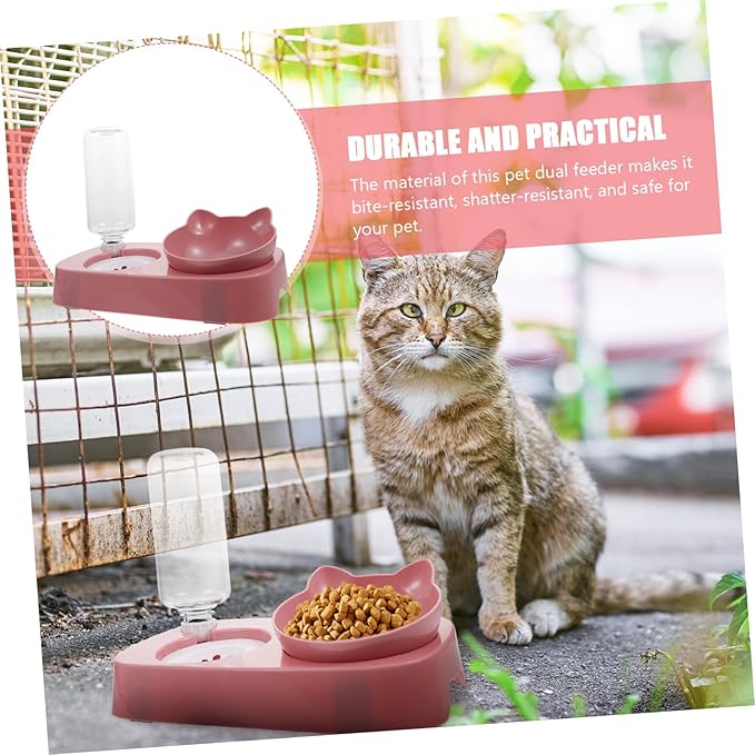 VANZACK Safe Pet Water Bowl Knock Feeder Automatic Dispenser for Cats Dogs Easy to Clean