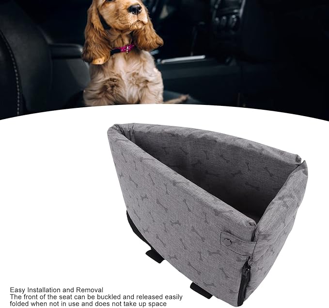 Small Dog Car Seat, Soft Washable Pet Car Seat, Puppy Portable Pet Car Seat for Small Pets, Dog Cat Seat with Safety Tethers, Travel Bed for Dogs Cats