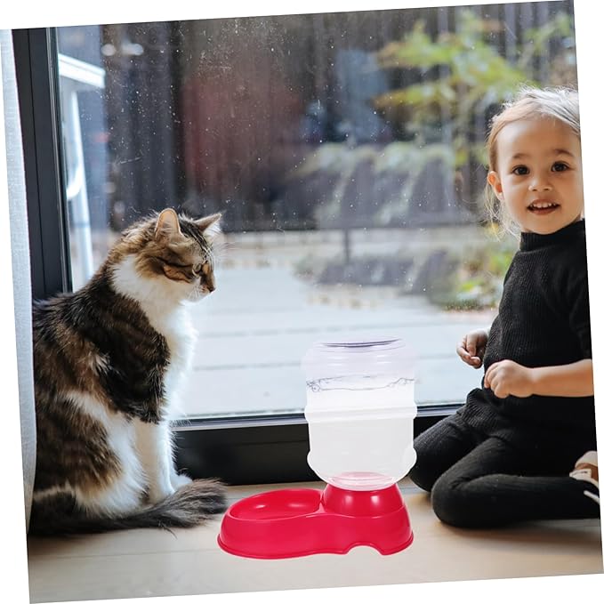 Automatic Pet Drinking Fountain with Capacity Design Easy to Clean Water Bowl for Dogs and Cats Durable Pink Drinking Water Basin