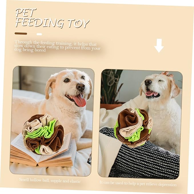 Dog Feeding Toy Interactive Sniffing Ball for Puppies Mental Physical Exercise Slow Eating Ball for Dog Training
