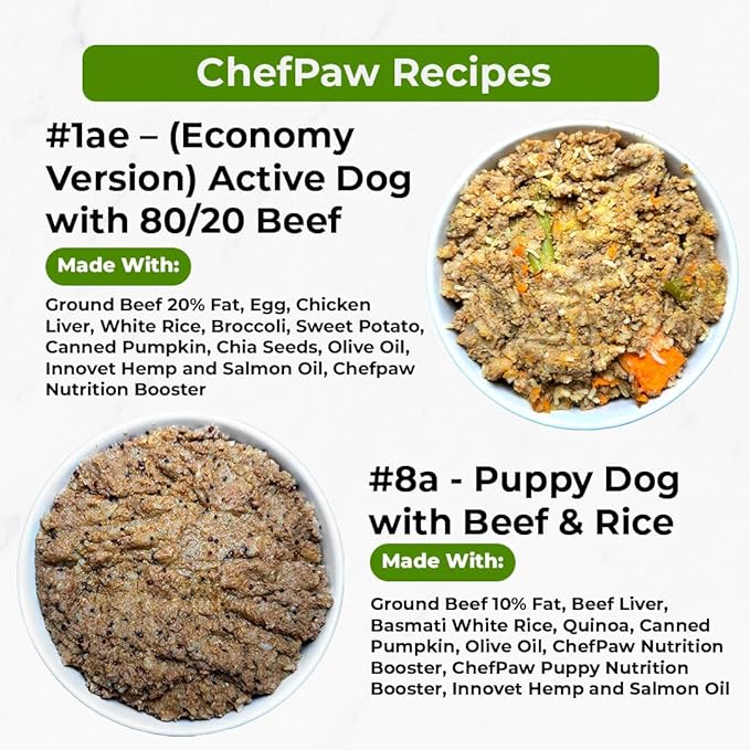 ChefPaw Pet Food Maker with Built-in Mixer & Cooker + Built-in Scale + Nutrition App + 50 Balanced Recipes – Makes 6.4 lbs of Fresh Human Grade Meals in 40 Minutes - Easy, All-in-One Pet Food Cooker
