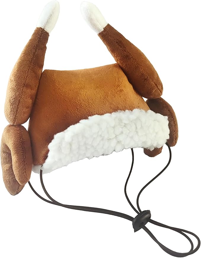 Huxley & Kent Pet Hat | Turkey Tester (Large) | Fun Thanksgiving Holiday Hat for Dogs/Cats | Cute, Comfortable and Fun | SnugFit Strings for Best Fit