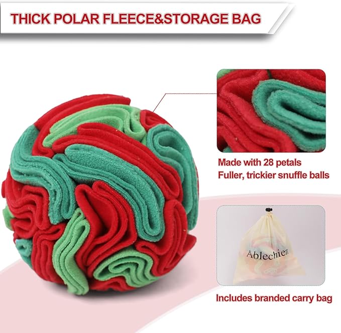 Snuffle Ball for Dogs - Interactive Dogs Toys to Keep Them Busy, Dog Puzzle Toy, Dog Enrichment Toys for Small, Medium Pets Daily Companionship, Training Reward Gift