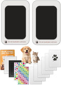 Paw Print Kit for Dogs 2-Pack, Inkless Clean Touch 2.3×3.7 in, Pet Paw and Nose Print Pad with Frames, Stickers, and Cards, Mess-Free for Cats, Puppies and Kittens