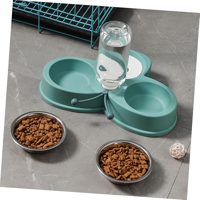 Automatic Pet Feeder and Water Dispenser Kit for Dogs and Cats Dual Bowl Design Bowls Convenient Pet Feeding and Hydration