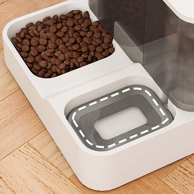 XISAOK Practical Dog Water Food Bowl Water Dispenser for Pet Lovely 2 in 1 Dog Feeder Food Container Bowl