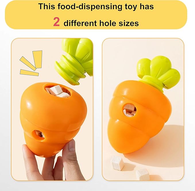 Dog Carrot Puzzle Toy Slow Feeder Nose Work Feed Games Hide and Seek Interactive Toy for Puppy IQ Stimulation &Treat (Orange, Medium)