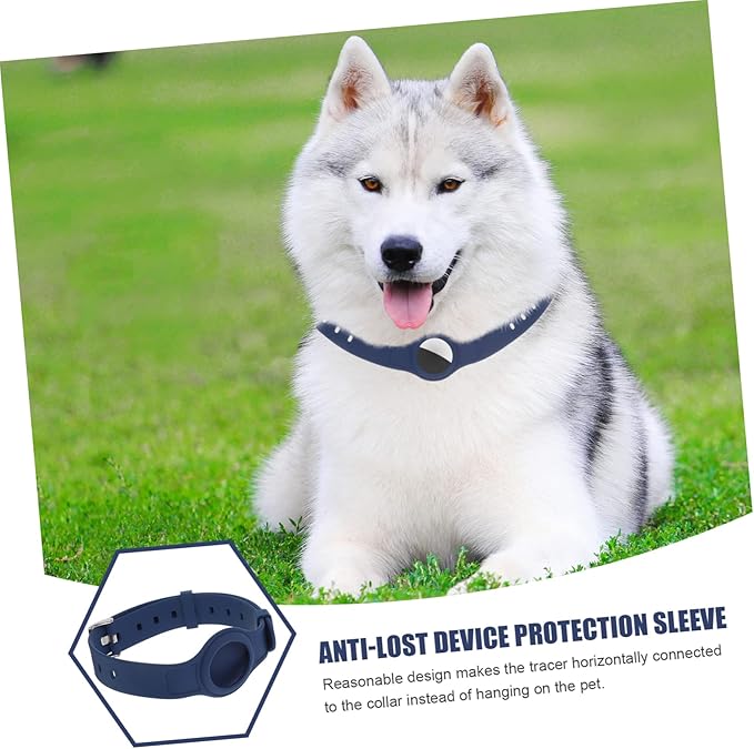 HOMSFOU Dog Collar Tracer Protective Case Keychain Cover Pet Case Comfortable for Walking Running Silicone Material No Entanglement