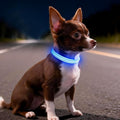 Light Up Dog Collar for Small Dogs, LED Dog Collar Rechargeable Safety Dog Lights, Fully Adjustable Glow in The Dark Dog Collar Light for Night Walking & Camping (X-Small, Blue)
