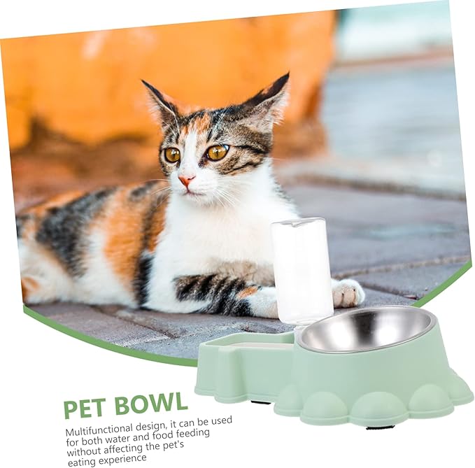HANABASS Dog Bowl Mat Stand Stainless Steel Pet Feeding Bowl Auto Water Container for Home