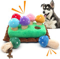 Hide and Seek Dog Toys, Squeaky Interactive Puzzle Dog Toys for Boredom and Stimulation, Dog Enrichment Toys for Small and Medium Dogs (Mushrooms, Pack of 7)