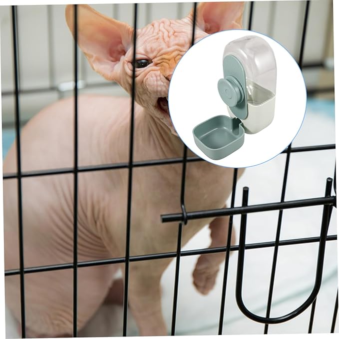 Hanging Pet Water Dispenser Automatic Feeder for Cats Dogs Body for Observation Design for Cage Use