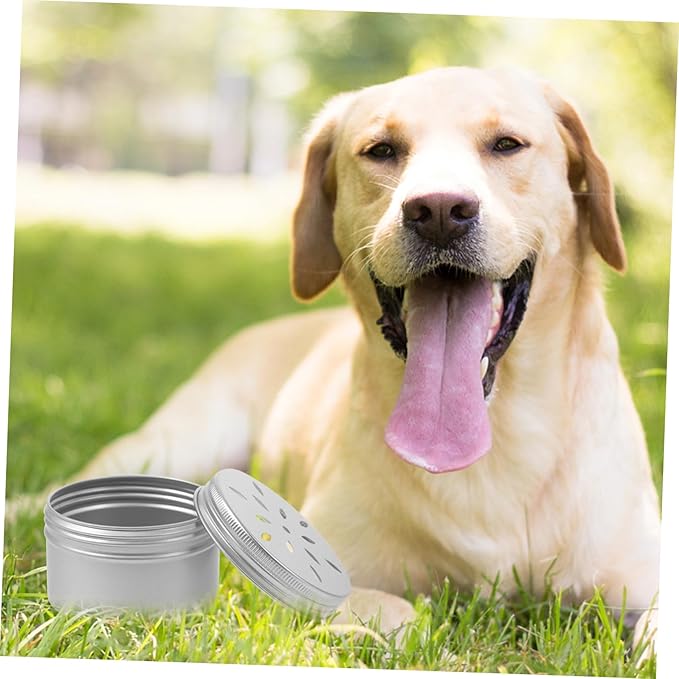 TEHAUX 10pcs Dog Scent Training Case Tins Lids for Nose Work Containers for Scent Detection and Odor Training for Dogs and Working Breeds