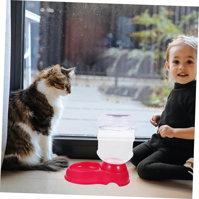 Pet Drinking Water Basin Large Dog Water Bowl Automatic Feeder -Slip Base for Outdoor Use