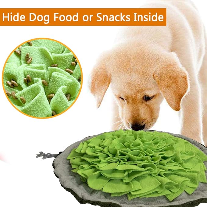 SCHITEC Snuffle Mat for Dogs, [Upgraded] Pet Slow Feeding Pad, Nosework Sniffing Bowl for Puppies Cats Small Dogs